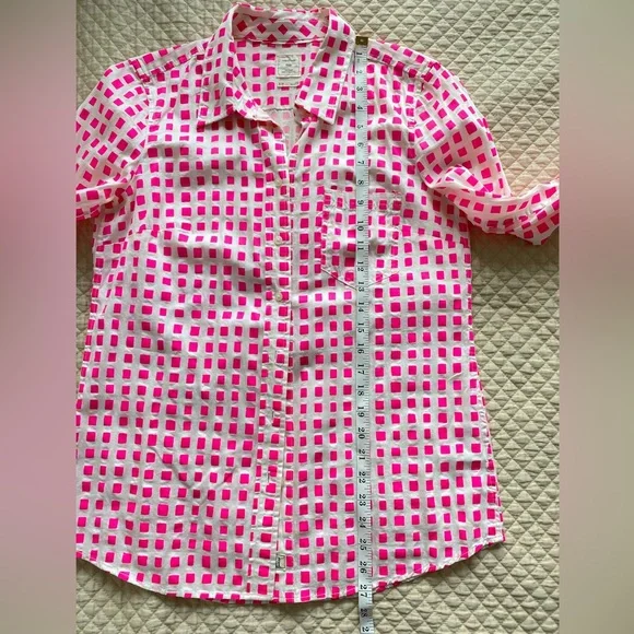 100% cotton GAP Pink and White Casual Button Down Shirt EUC Size S - Picture 8 of 9